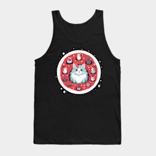 Norwegain Forest Cat  Xmas, Love Cats Tank Top